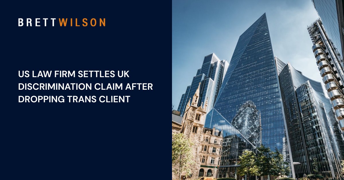 US law firm Morrison Foerster has agreed to pay damages and costs to a trans man and <a href="/GoodLawProject/">Good Law Project</a> after discrimination proceedings were issued against it - brettwilson.co.uk/us-law-firm-se…
