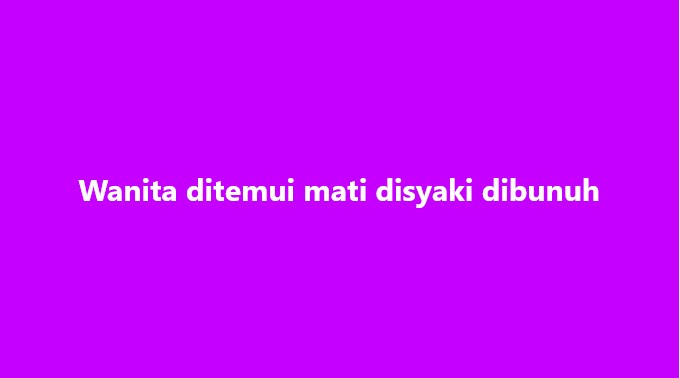 SinarOnline's tweet image. Wanita ditemui mati disyaki dibunuh

#SinarHarian #wanita #dibunuh
