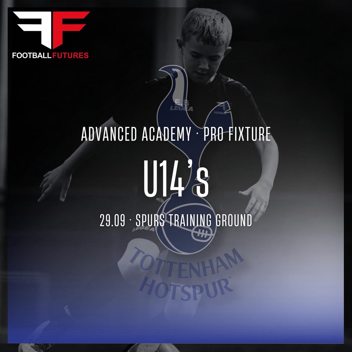 Pro Fixture vs Spurs 

Good luck to a selection of our U14s who are heading to Tottenham Hotspur’s training ground this evening for an exciting showcase fixture!

Another fantastic opportunity and experience for our players to test themselves at the highest level.