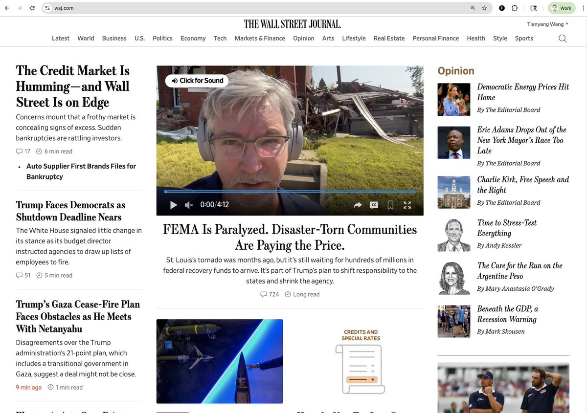 Trump wants to shift the responsibilities of FEMA to local governments. But who is paying the price? I produced this video featuring <a href="/WSJ/">The Wall Street Journal</a> 's Scott Patterson to explain how that is crippling rebuilding efforts in St. Louis. Check it out: youtu.be/XBELvOilnyA