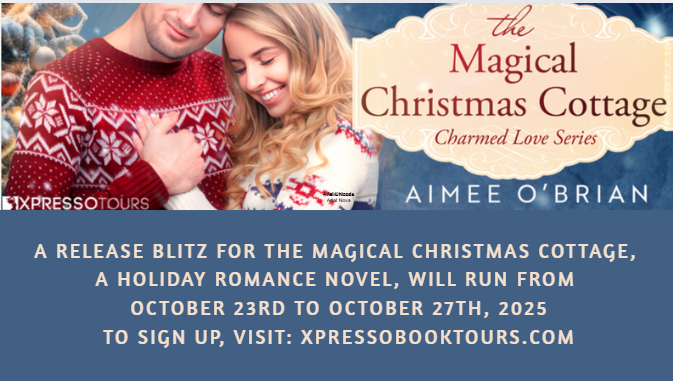 A release blitz for The Magical Christmas Cottage, my 3rd novel in the Charmed Love series, will run from Oct. 23 to Oct. 27, 2025. Social media sites are welcome. 

To participate, visit: shorturl.at/LLVMl

#BookBlitz #XpressoBookTours #holidayromancebooks #magicalromance