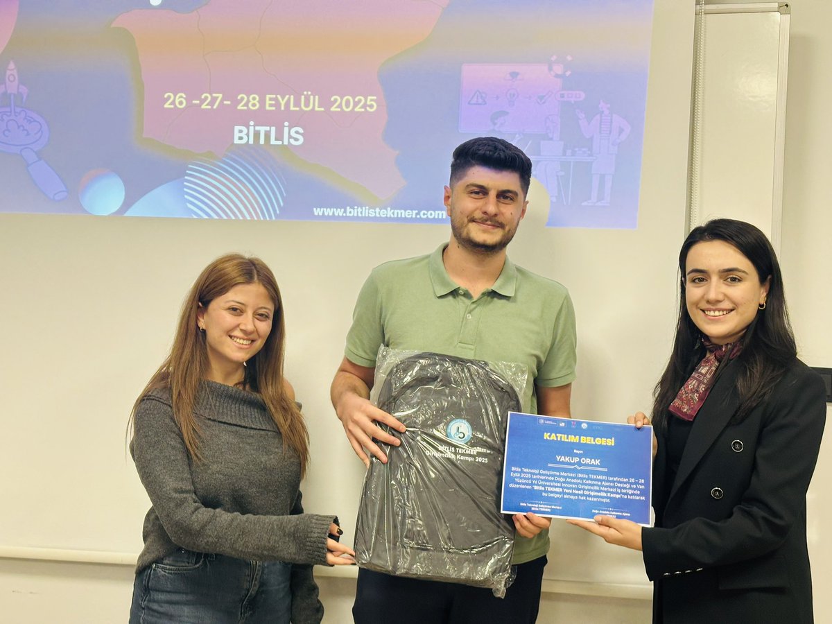 tekmerbitlis's tweet photo. 🎉 BİTLİS TEKMER Girişimcilik Kampı sona erdi! 🚀
Uygulamalı etkinlikler, sosyal inovasyon oturumları ve ilham verici girişimci paylaşımlarıyla dolu dolu geçen kampımızda katılımcılar, girişimcilik yolculuklarına yeni bir vizyonla devam edecek. 🌟 https://t.co/nro8NmLjOU