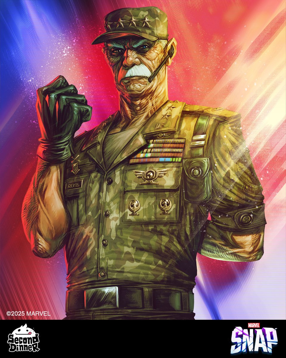 TGuardinian's tweet image. Hey everyone,
here's another one of the many Variants made for SNAP!
Thaddeus "Thunderbolt" Ross!

 Variant Card made for MARVEL SNAP: series 5 #MarvelSNAP #Marvel