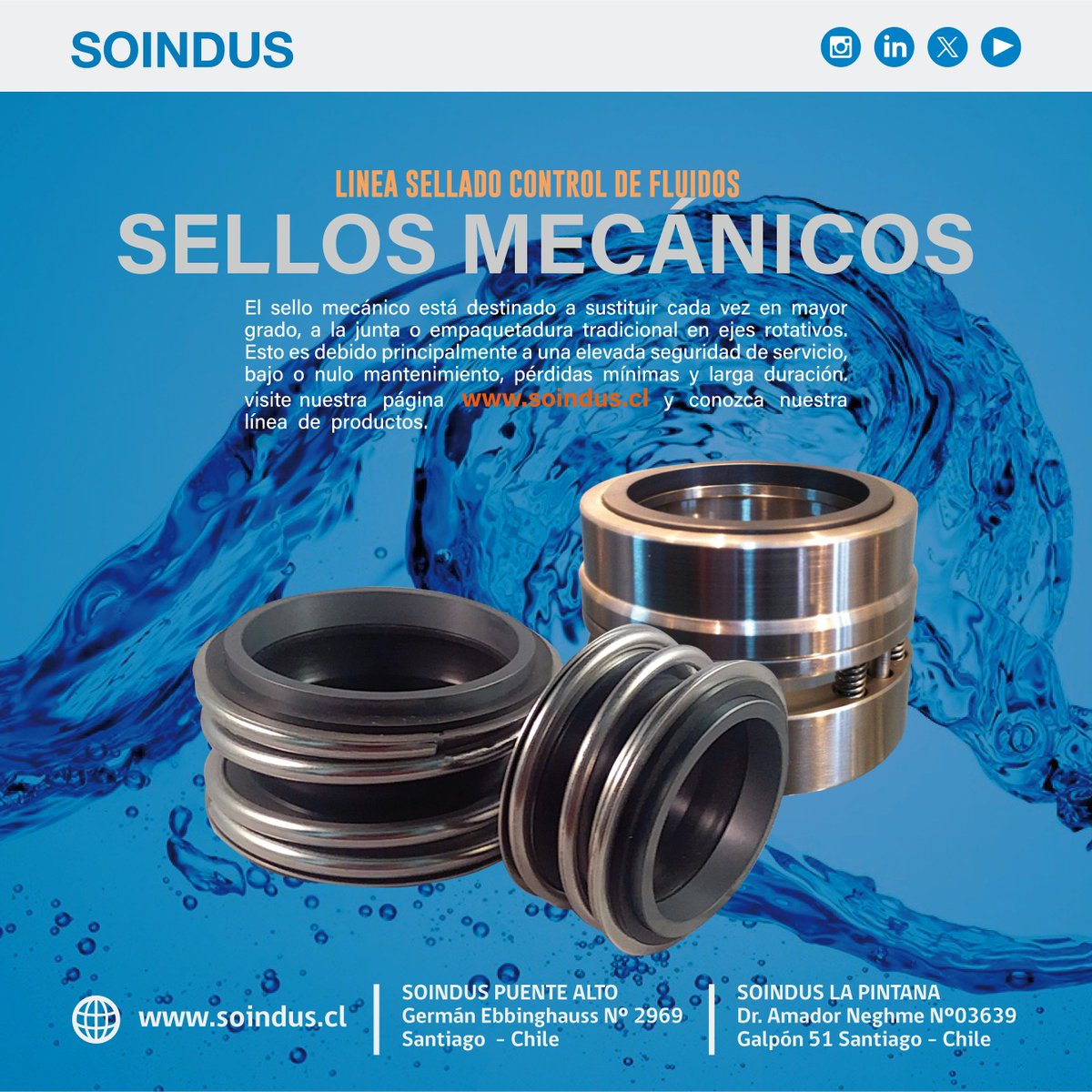 Su gama de aplicaciones es extensa, siendo las principales en los sectores de electrodomésticos, industria del automóvil, químicos, petroquímicos, reactores, bombas domésticas, bombas industriales y agrícolas.