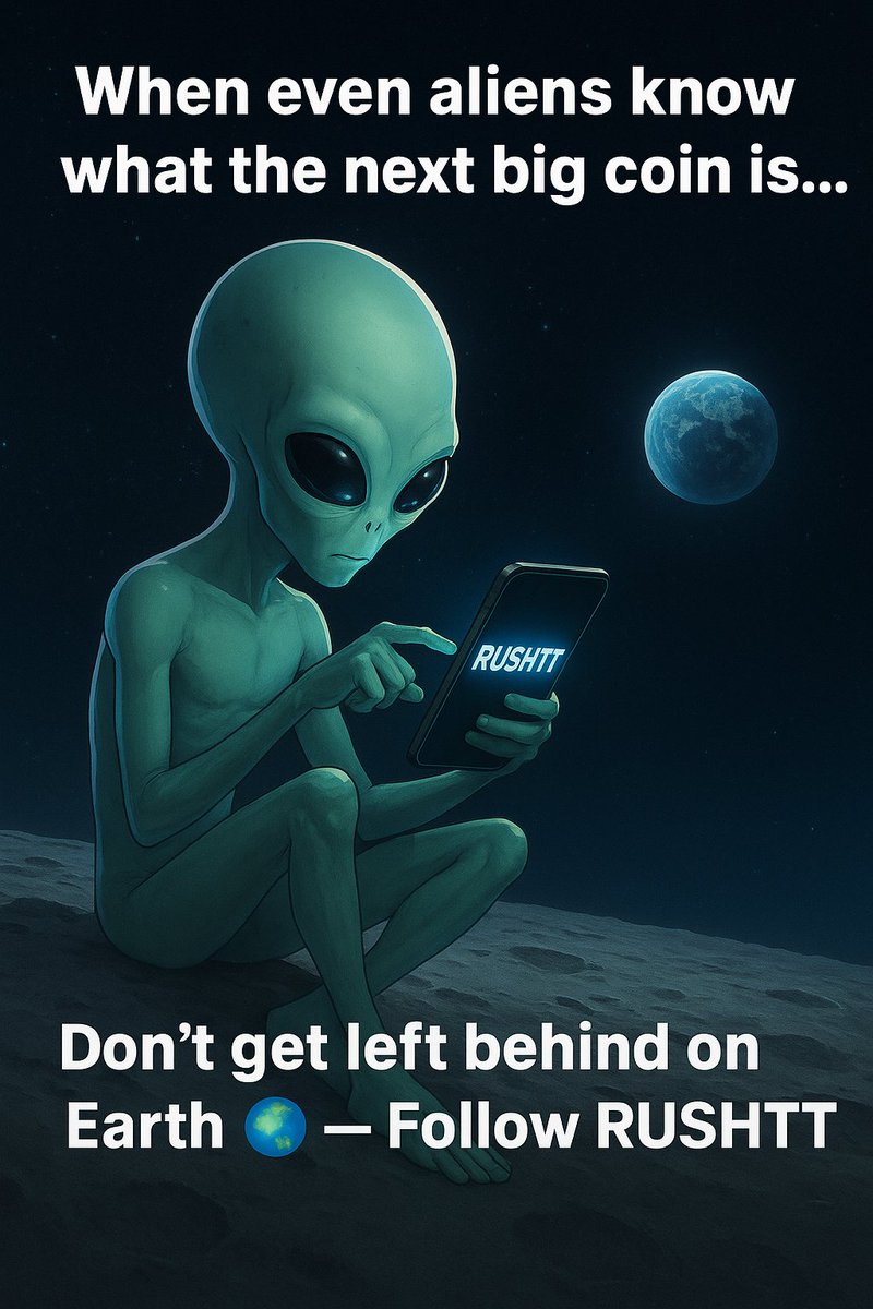 868rush_tt's tweet photo. 👽✨ When even aliens know the next moonshot… 🚀🌕
Don’t stay stuck on Earth 🌍 — follow RUSHTT now 💎🔥 https://t.co/OSdlMtCLsw