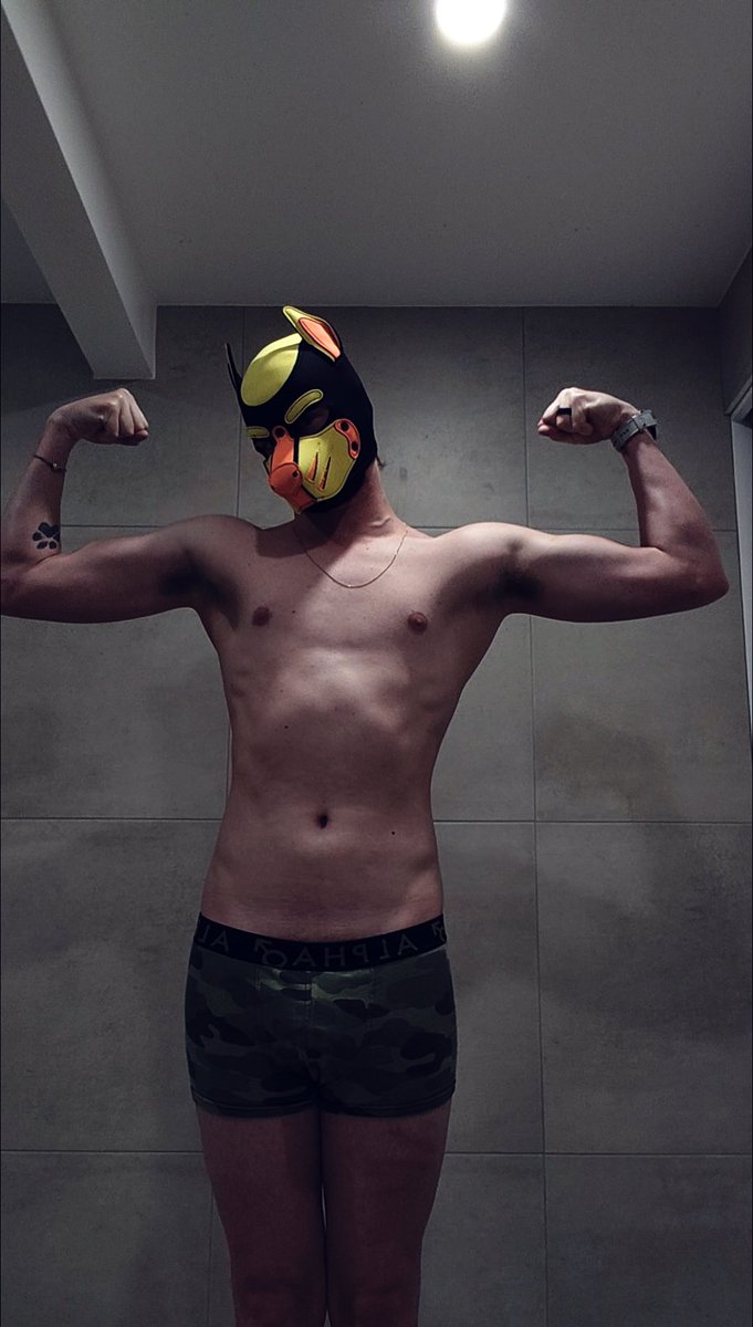 It's amazing what a few weeks of routine exercise does to this puppy!