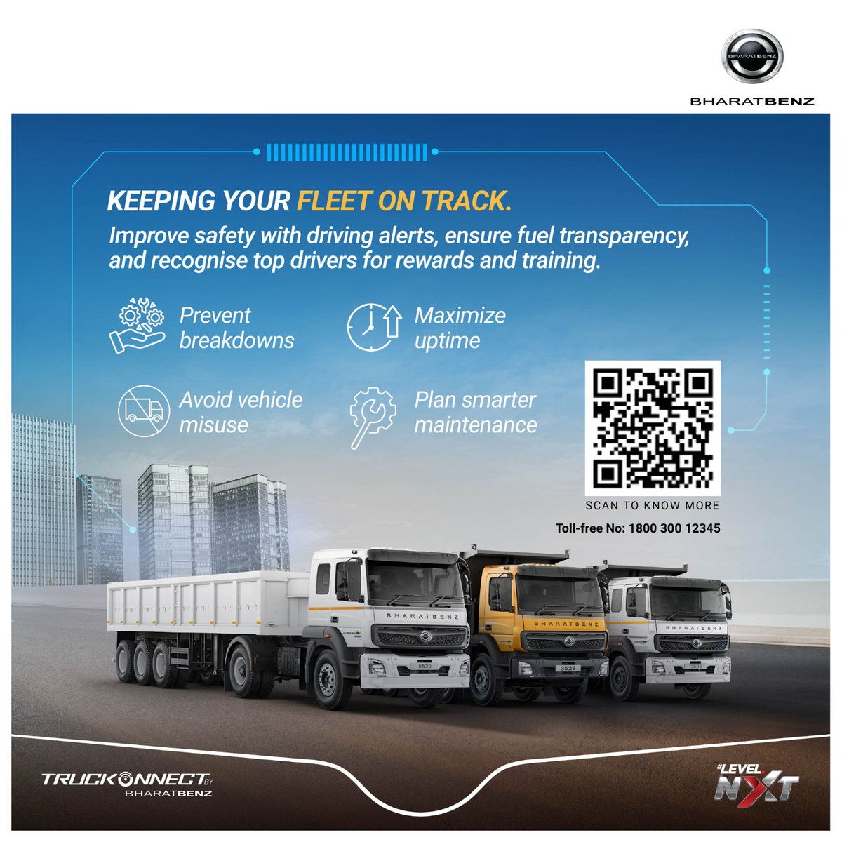 BharatBenz1's tweet image. Know your truck the smarter way. Stay ahead with BharatBenz Truckonnect—offering real-time tracking, performance insights, and driving behavior analytics that empower your business with data-driven decisions.

Learn more: brnw.ch/21wW5lT

#BharatBenz #LevelNXT #Telematics