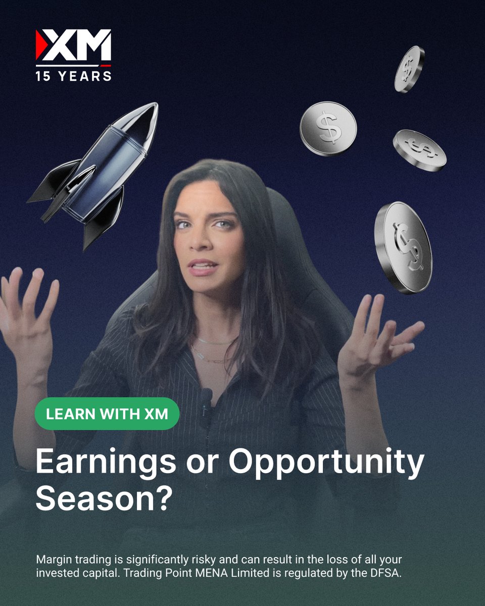 XMMENA's tweet image. Is it earnings... or opportunity season? 💼📊 
One release can move the market. 

Keep learning with us ➡️xm.com/mena/learning-…  

#XMMENA #LearnWithXM #TradingEducation