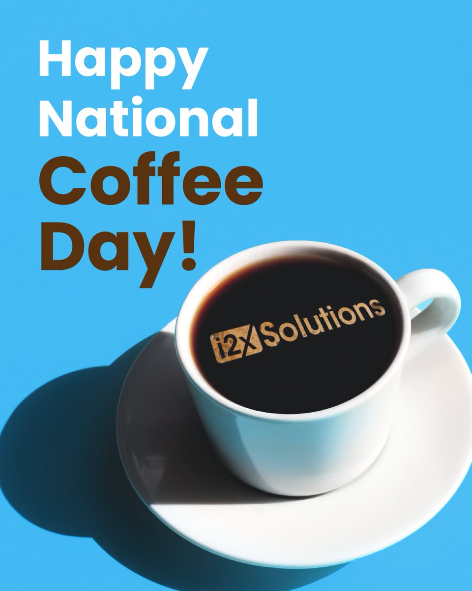 i2xsolutions's tweet image. Happy #NationalCoffeeDay! ☕️

Just like your morning cup of coffee keeps you running, our solutions keep your business connected, efficient, and energized!

More coffee, please! 😀

#TechSolutions #i2x #i2xSolutions #TechSupport #FutureReady #TechYouCanTrust