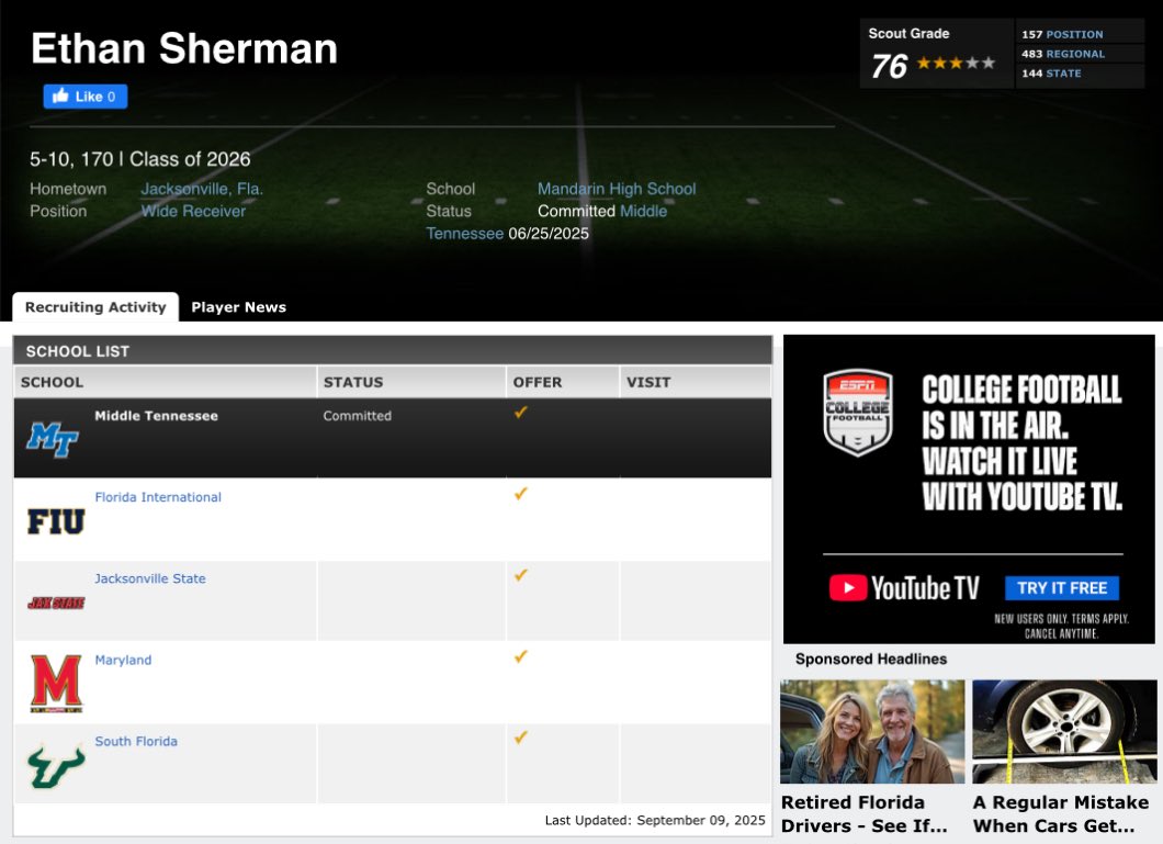 Ethan Sherman 3 ⭐️ WR (@ethansherman_1) on Twitter photo Ranked 3⭐️ on ESPN <a href="/rainesfootball/">Raines High School Football</a>  <a href="/TomLoy247/">Tom Loy</a> <a href="/Andrew_Ivins/">Andrew Ivins</a> <a href="/247Hudson/">Hudson Standish</a> <a href="/ChadSimmons_/">ChadSimmons</a> <a href="/CharlesPower/">Charles Power</a> <a href="/GregSmithRivals/">Greg Smith</a> Ranked 3⭐️ on ESPN <a href="/rainesfootball/">Raines High School Football</a>  <a href="/TomLoy247/">Tom Loy</a> <a href="/Andrew_Ivins/">Andrew Ivins</a> <a href="/247Hudson/">Hudson Standish</a> <a href="/ChadSimmons_/">ChadSimmons</a> <a href="/CharlesPower/">Charles Power</a> <a href="/GregSmithRivals/">Greg Smith</a>