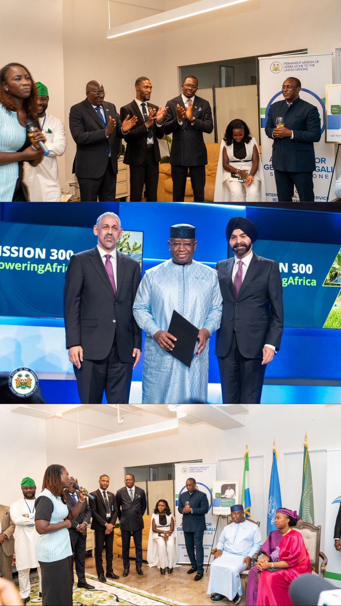 For Sierra Leone, #Mission300 is not just an energy compact—it is a generational covenant. ⚡️

On the stage of #UNGA80, H.E. President <a href="/julius_maadabio/">Julius Maada Bio</a> received the Compact Endorsement Letter for our most ambitious renewable energy project yet. For a nation where the majority are