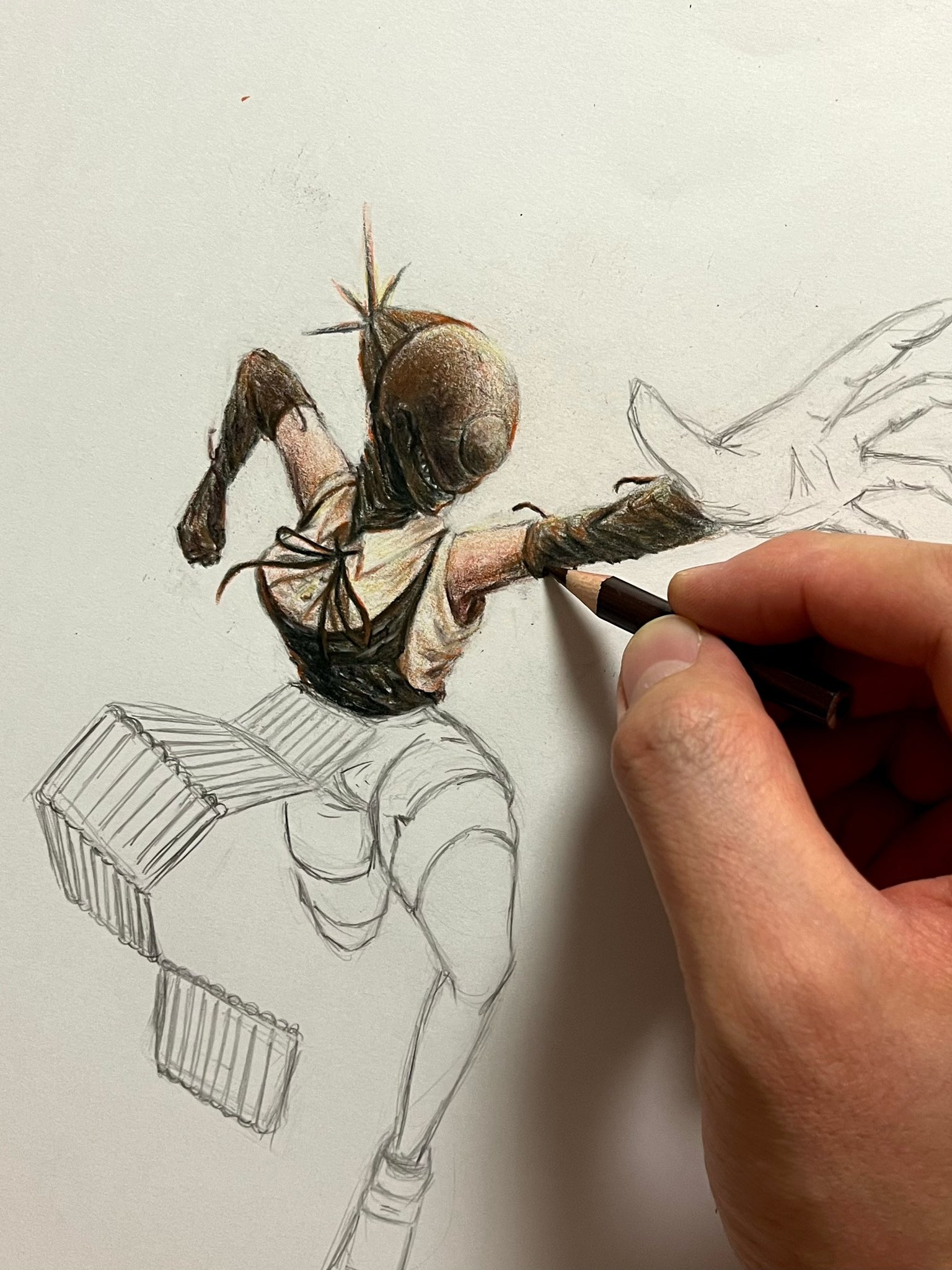 抽象的な鉛筆画 抽象画 鉛筆 木炭 A4サイズ 魔法陣 - メルカリ