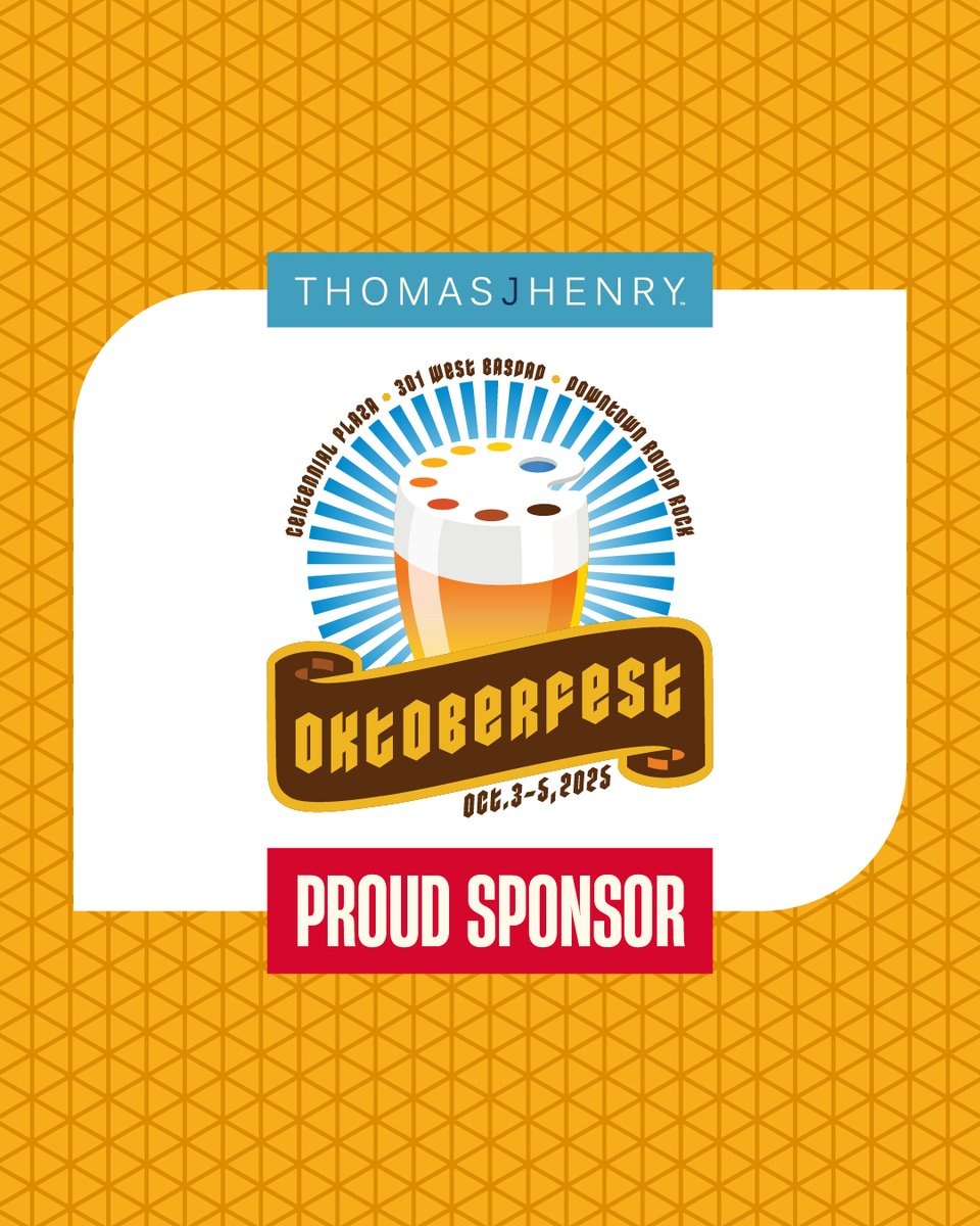 🎨 We’re proud to sponsor the 2025 Round Rock Arts Fest — and this year, it’s two festivals in one!

Join us Oct 3–5 at Centennial Plaza for a weekend of creativity, live music, chalk art, food vendors, and more — plus the 10th annual Oktoberfest! 🍺

bit.ly/4nDlEs3