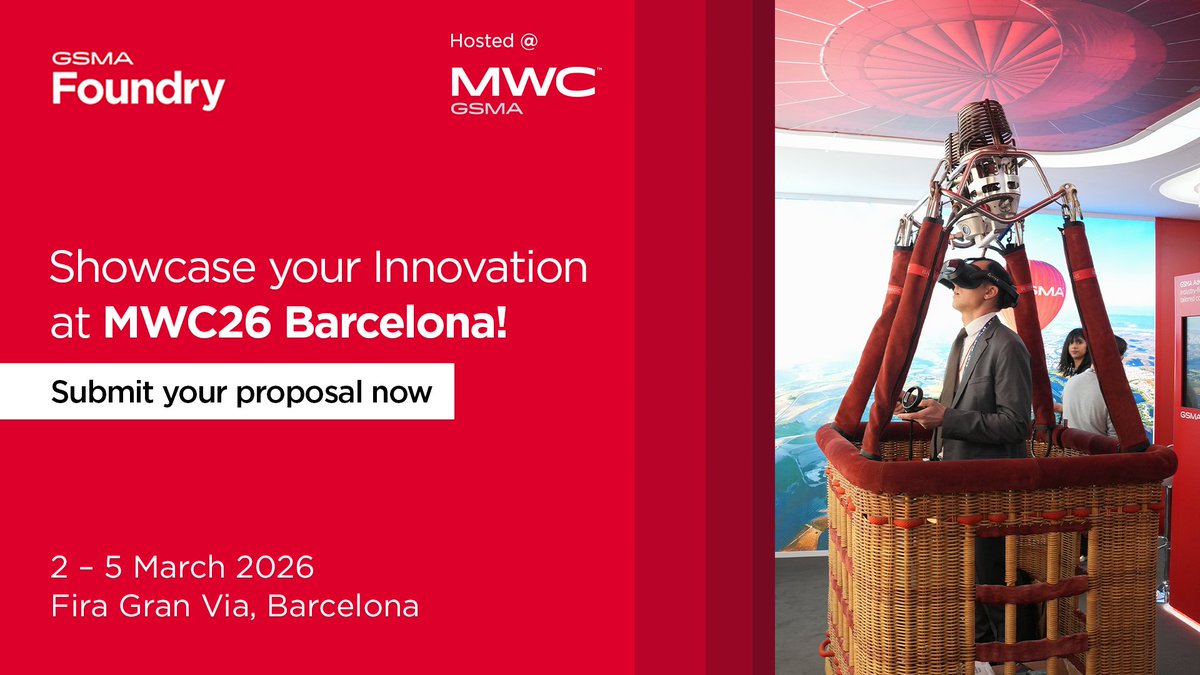 4YFN_MWC's tweet image. 🚀 Don’t miss your chance! Submit your proposal to the @esa x @GSMA Foundry Challenges by 30/11/25. A funded, collaborative opportunity for European companies & research teams to advance satellite-to-device links, #6G & integrated testing.
Apply today! 👉 gsma.at/Na