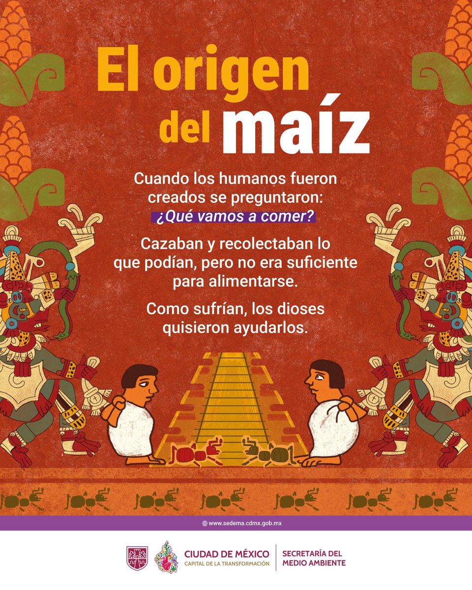 El maíz no solo es alimento: es origen, sustento y alegría de nuestro pueblo.
Desde tiempos ancestrales ha sido la base de nuestra cultura y salud, regalo de los dioses y raíz de nuestra identidad.

Hoy celebramos al maíz, corazón de México y símbolo de vida.

#DíaNacionalDelMaíz