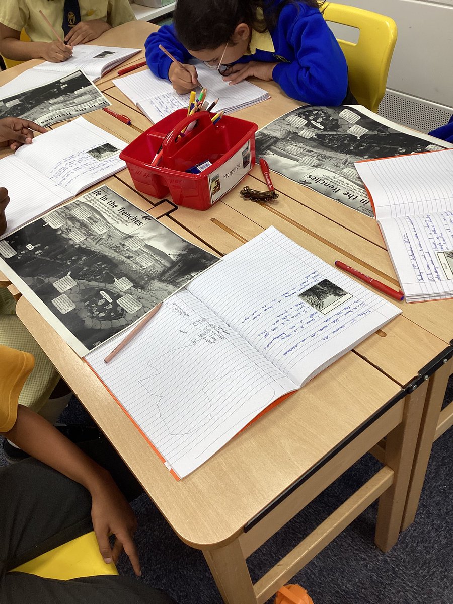 StMaryB17's tweet photo. #Y6 are drawing and labelling their own diagrams of a WW1 trench today in #History #RRSA #Art29 https://t.co/Q8quqOWYFT