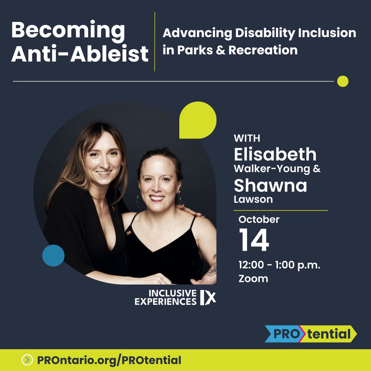 PROntario's tweet photo. Join Inclusive Experiences Ltd. to ✨spark✨ a shift in how you think about &amp; engage with people with disabilities – the largest group of marginalized people in the world🗺️. 

➡️Register for this transformative learning opportunity today! https://t.co/XqnGcI3ZrB https://t.co/CjvaDVV042