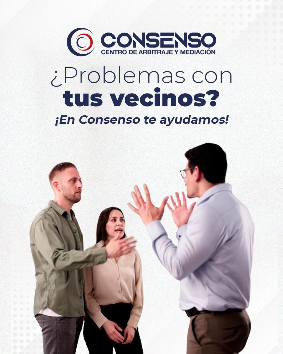 Consenso_ec's tweet photo. ¿Problemas con tus vecinos?
Ya sea por ruidos, espacios comunes o límites, en Consenso te ayudamos a encontrar soluciones pacíficas.
🤝 ¡Vive tranquilo, vive en armonía!

Para más información 👇
📲 WhatsApp: https://t.co/JzaLNbOaK7 https://t.co/iwpy9f2Buv