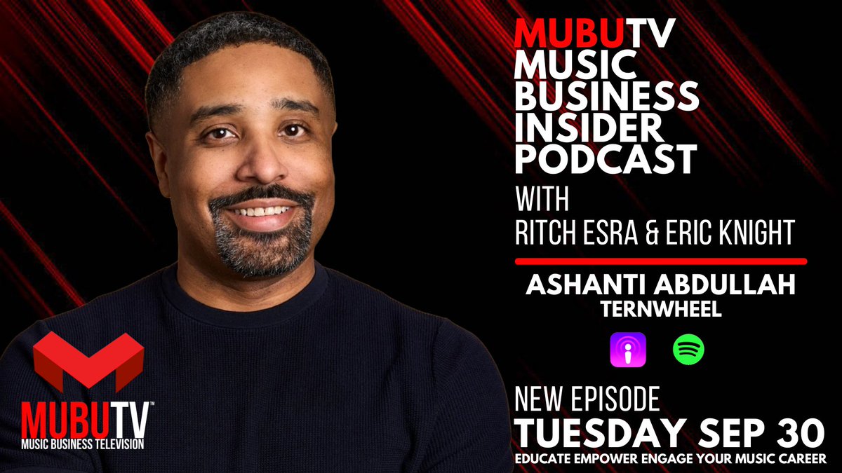 persistentmgmt's tweet image. ⚡️Why do even big artists lose money on tour? Ashanti Abdullah reveals all on the MUBUTV Music Business Insider Podcast + shows how Ternwheel is changing the game! 9/30 Listen: youtube.com/MUBUTV #musicindustry #crewlife