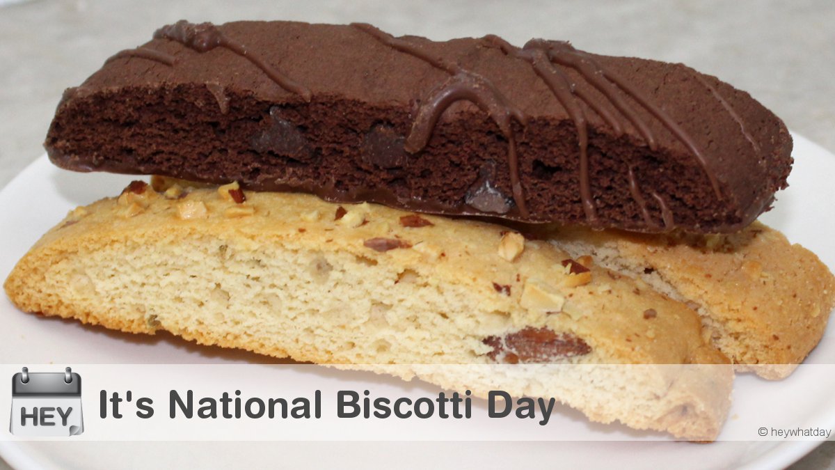 HeyWhatDay's tweet photo. It's National Biscotti Day!
#NationalBiscottiDay #Biscotti #BiscottiDay https://t.co/cQPxpfi5bV