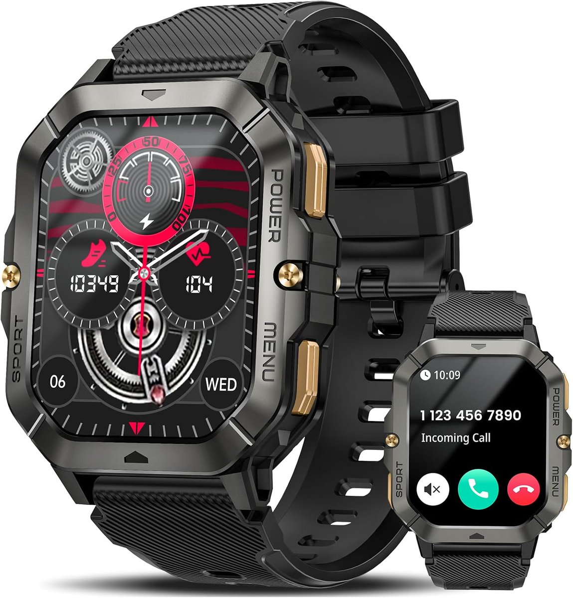 RajyguruPrabhu's tweet image. Military Smart Watches for Men (Answer/Make Calls), 2.02'' Fitness Smart Watch for Android and iPhone, Waterproof Fitness Tracker with Blood Pressure/Heart Rate/Sleep/100+ Sport Modes, Watches for Men
amzn.to/48Fr0Pg
#MilitarySmartwatch
#FitnessTracker
#SmartwatchForMen
