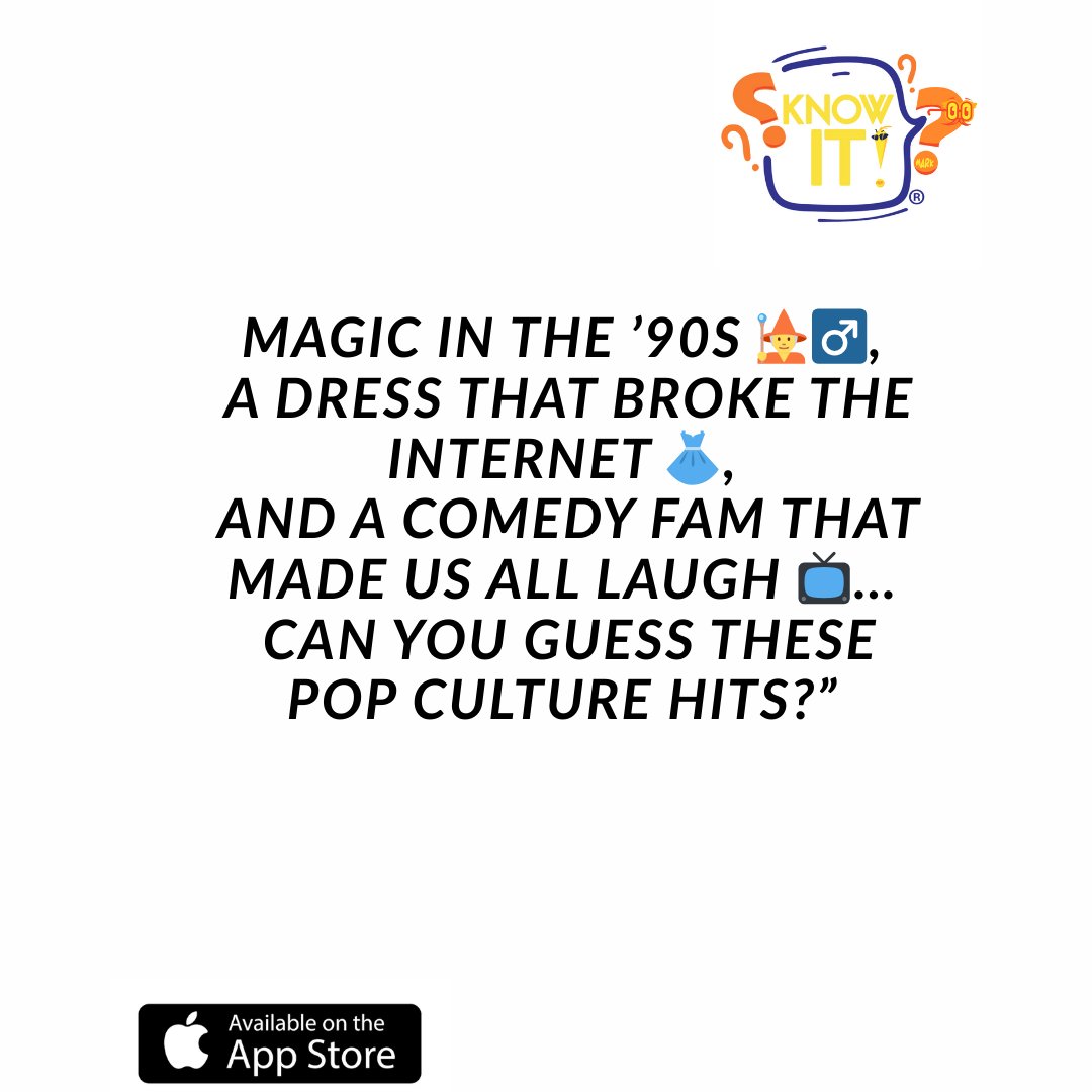 KnowItThinkFast's tweet image. 💡 Monday Teaser! 💡
Beat the Monday blues with a trivia streak! 🏆 Think fast, play hard, and don’t forget to show off your wins on socials! 😎

📲 Download Know It now

#KnowItApp #TriviaChallenge #MondayMotivation #StreakStrong