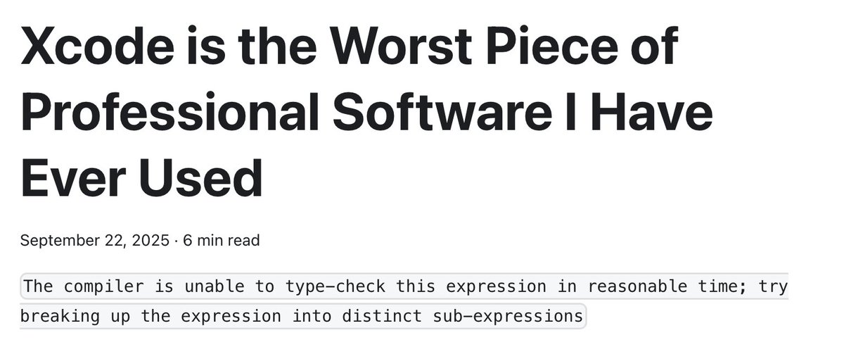 devinmaking's tweet photo. It's good read on issues with Xcode https://t.co/GewnlnovVd