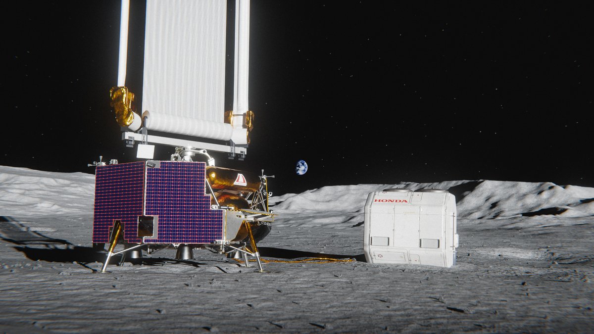 astrobotic's tweet image. Honda + Astrobotic team up to push lunar power forward. We&apos;re testing how Honda’s regenerative fuel cell system can integrate with Astrobotic’s LunaGrid &amp;amp; VSAT to provide continuous power, even through the long lunar night.🌙⚡️astrobotic.com/honda-and-astr…