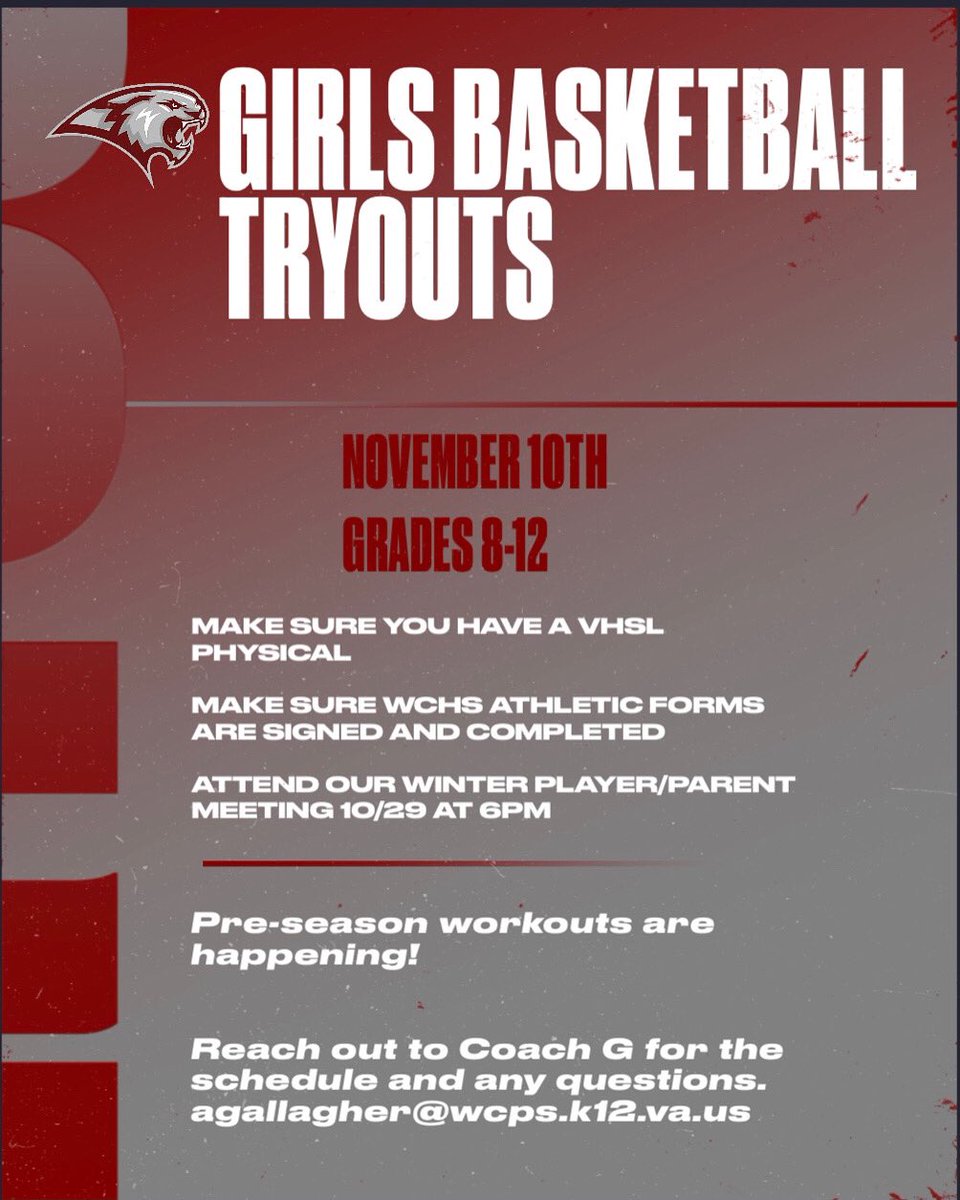 41 days until tryouts! Pre season workouts continue on in October. If you’re interested please reach out so you can join us next month for workouts!