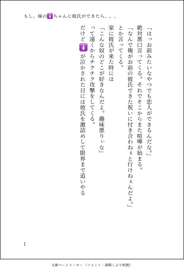 もし、妹の🚺ちゃんに彼氏ができたら、、、
⚠️解釈不一致注意
#tgakプラス 
#tgak夢