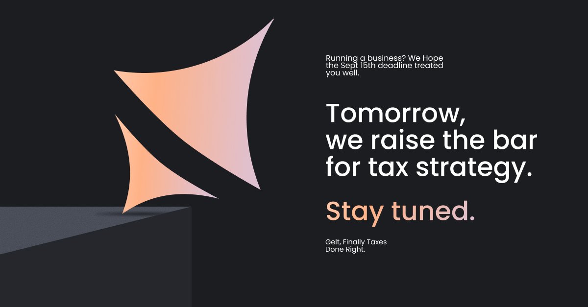 Taxes are evolving from compliance into growth. Tomorrow, we take the next step forward.

#TaxStrategy #BusinessGrowth #WealthManagement #TaxOptimization #FutureOfFinance #AI #Innovation #Gelt