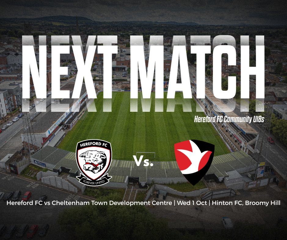 ⏩ The Community U18s are in action this Wednesday to take on Cheltenham Town Development Centre.

Get down to Hinton FC's Broomy Hill and support the young Bulls in their next league fixture. 🙌
#COYW | #OurCity