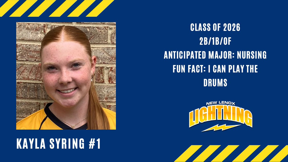 New Lenox Lightning MD (@nllightning_md) on Twitter photo 🚨‼️MEET THE 2025-2026 TEAM‼️🚨 Kicking off our introductions is #1 Kayla Syring! <a href="/kayla_syring1/">Kayla Syring</a> ⚡️ 🚨‼️MEET THE 2025-2026 TEAM‼️🚨 Kicking off our introductions is #1 Kayla Syring! <a href="/kayla_syring1/">Kayla Syring</a> ⚡️