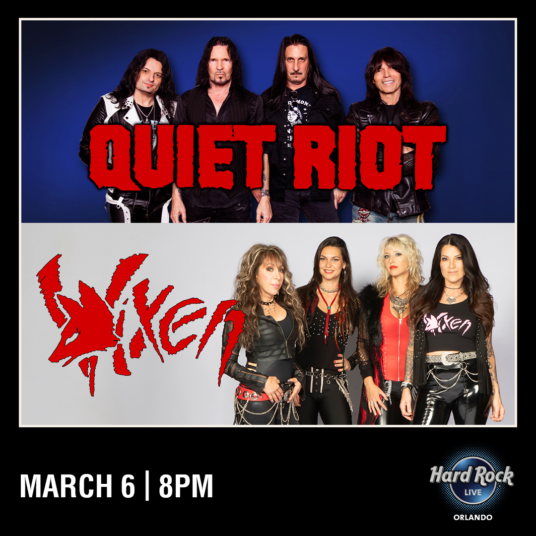HardRockLiveOrlando (@hardrockliveorl) on Twitter photo ⚠️ JUST ANNOUNCED⚠️ 
📍 <a href="/QUIETRIOT/">QUIET RIOT</a> & <a href="/VixenBand/">Vixen</a> Friday, March 6th, 2026
📍 <a href="/WhoseLiveAnyway/">Whose Live Anyway</a> Friday, March 20th, 2026
📍 <a href="/KWShepherd/">Kenny Wayne Shepherd</a> Sunday, April 12th, 2026
Tickets for all 3 shows go on sale this Friday, October 3rd! ⚠️ JUST ANNOUNCED⚠️ 
📍 <a href="/QUIETRIOT/">QUIET RIOT</a> & <a href="/VixenBand/">Vixen</a> Friday, March 6th, 2026
📍 <a href="/WhoseLiveAnyway/">Whose Live Anyway</a> Friday, March 20th, 2026
📍 <a href="/KWShepherd/">Kenny Wayne Shepherd</a> Sunday, April 12th, 2026
Tickets for all 3 shows go on sale this Friday, October 3rd!
