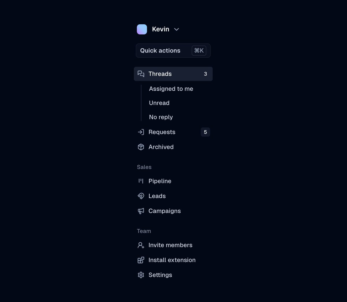 BEFORE / AFTER - <a href="/InboxApp_/">Inbox</a>  update

Sidebar cleanup ✅
Requests tab ✅