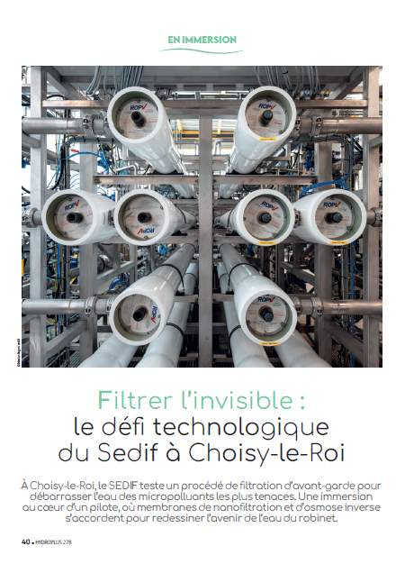 [#Presse] Dans son trimestriel daté d'octobre 2025, #Hydroplus consacre 4 pages au projet #VersUneEauPure :

💬 "Filtrer l'invisible : le défi technologique du SEDIF à Choisy-le-Roi" environnement-magazine.fr/eau/article/20…