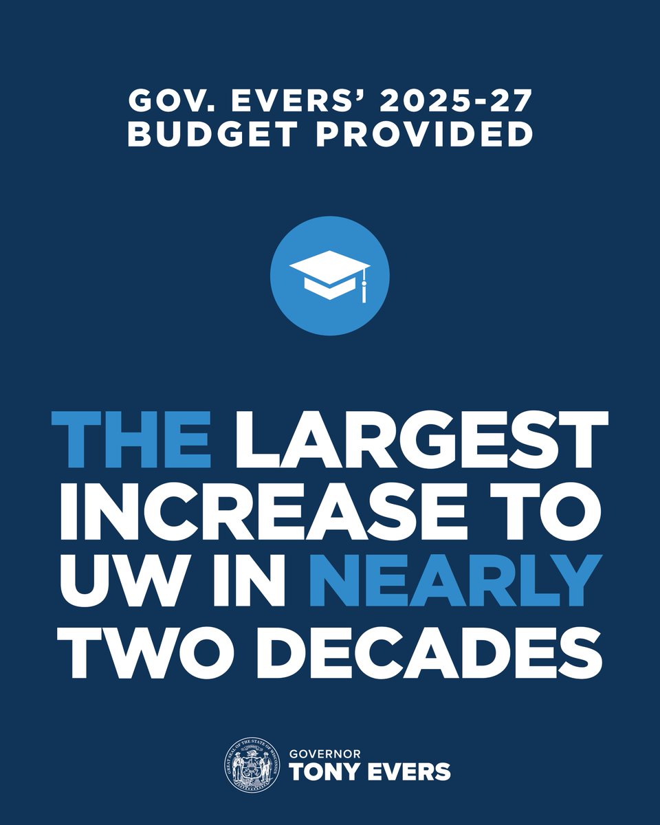 I was proud to fight for and secure over $250 million for our UW System in our recent budget. 

This is the largest increase for UW in nearly 20 years and includes critical funding to help prevent layoffs and ensure our UW System remains the gem of our state.