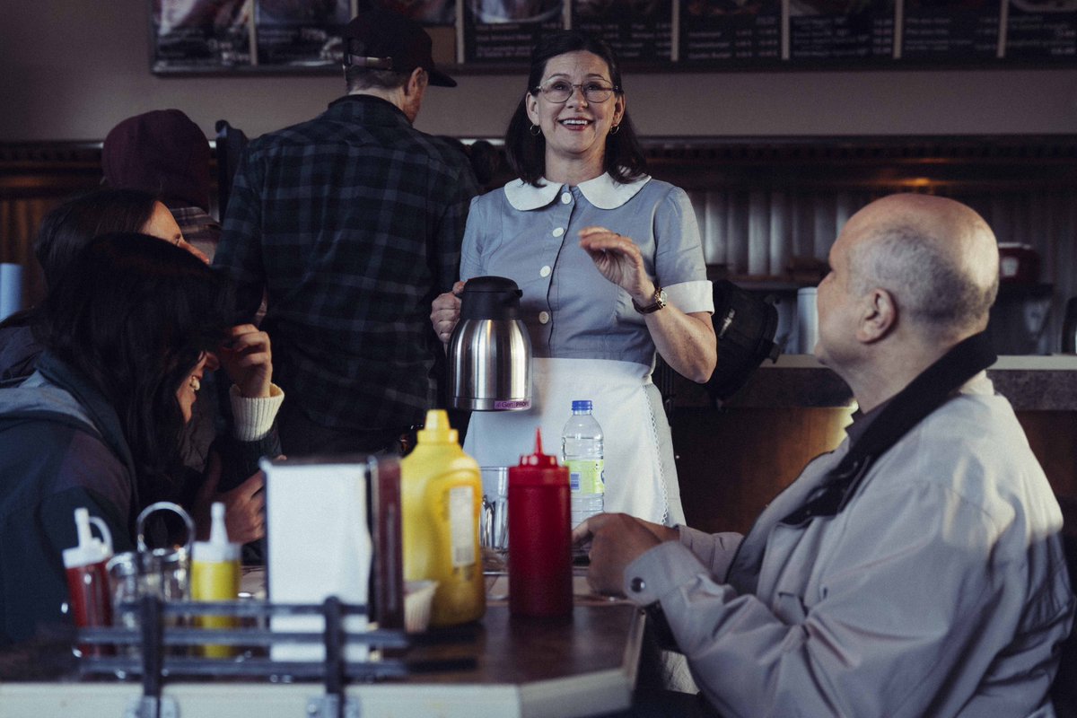 SphereFilmsCA's tweet image. Past meets the present. Honorary Colonel Sandra Perron makes a cameo as Rose the waitress in OUT STANDING, a powerful telling of her own story.
Now playing in theatres, get tickets now.

linktr.ee/outstandingmov…