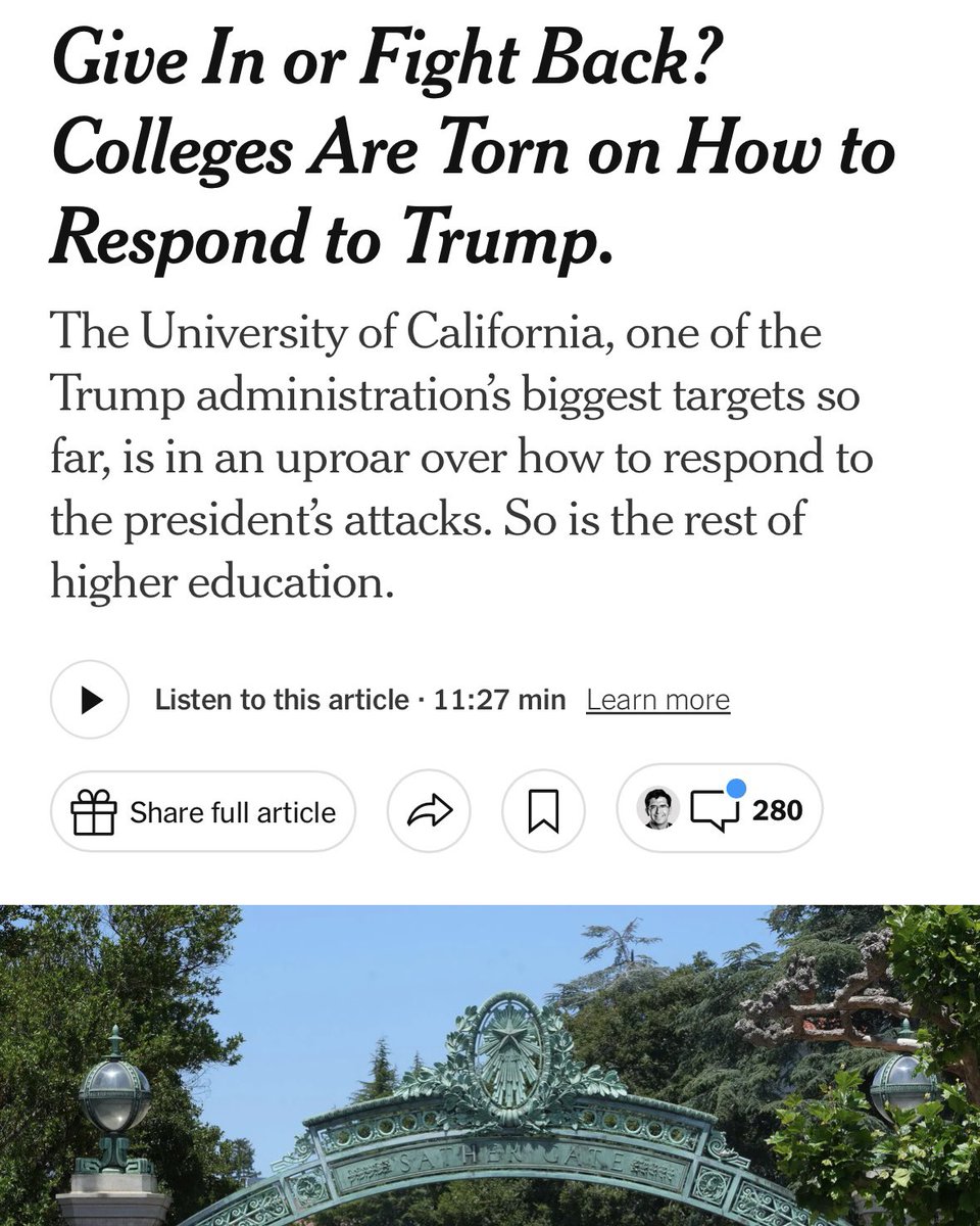 How can any university claim to stand for freedom of expression and thought if it caves in to this lawless president?

These universities need to band together and resist Trump’s lawlessness. Appeasement will only feed the beast and put the rights of all of us at greater risk.