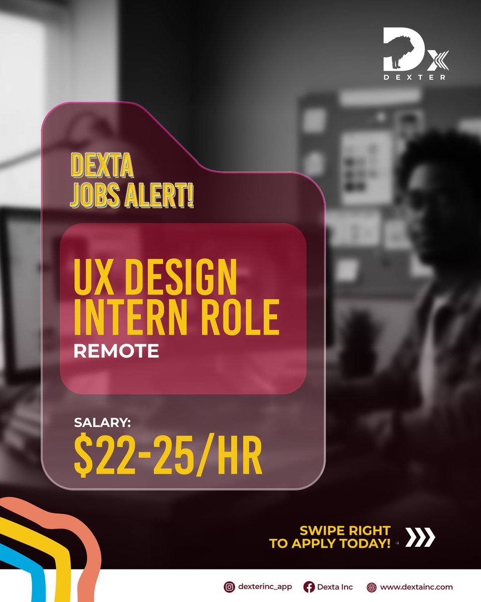dextainc's tweet image. Are you ready to become a professional UI/ UX designer and create sleek, modern, and user-friendly digital experiences?

Link in bio to start your journey!

PS: The #dextasquadchallenge is still on. Share your sign-up page and tag us on your IG stories.

#dextasignup #uiuxjobs
