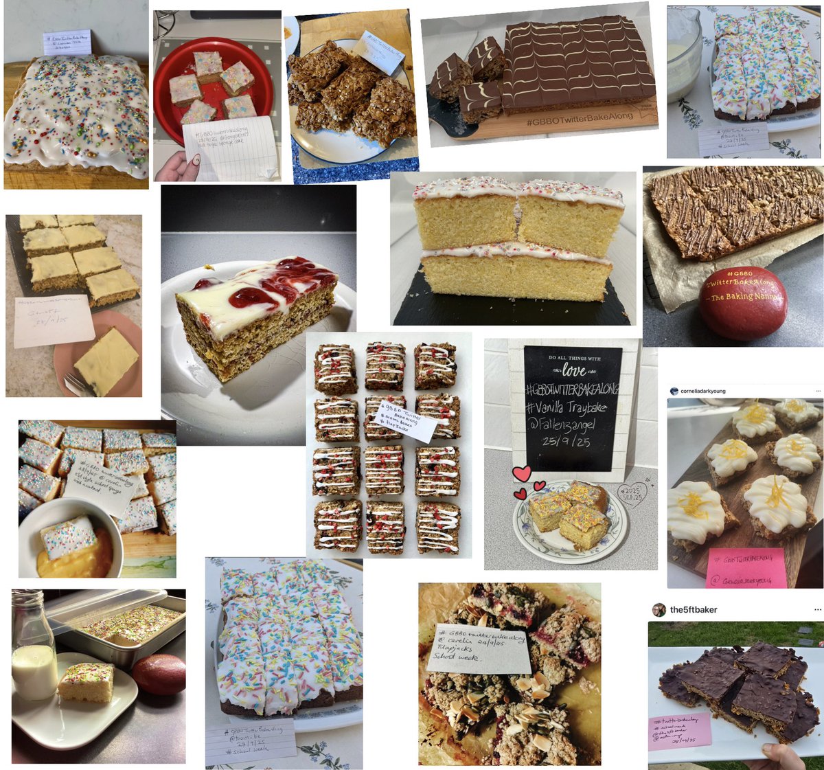 That’s our bakes from ‘Back to School’ week. Thank you to all of our #GBBOTwitterBakeAlong bakers.