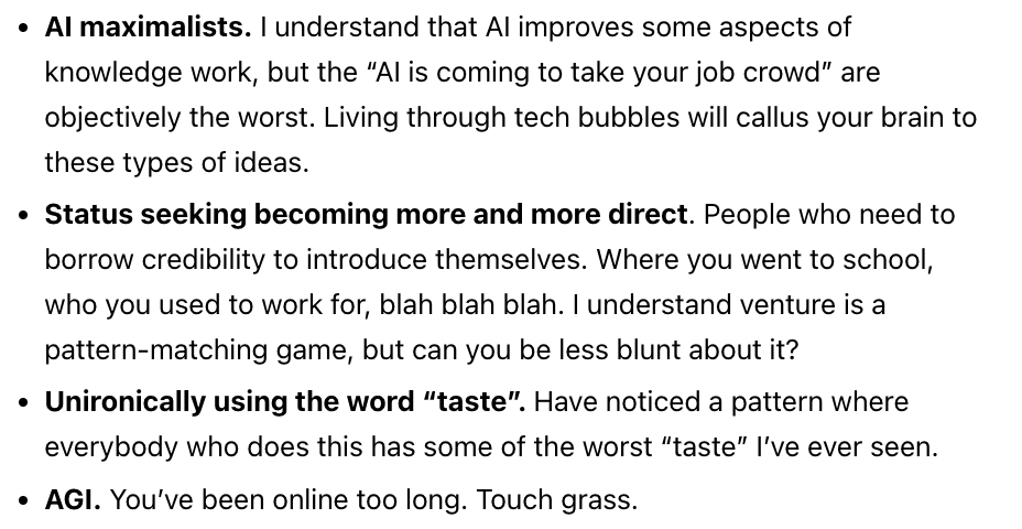 some things I currently hate about startup culture