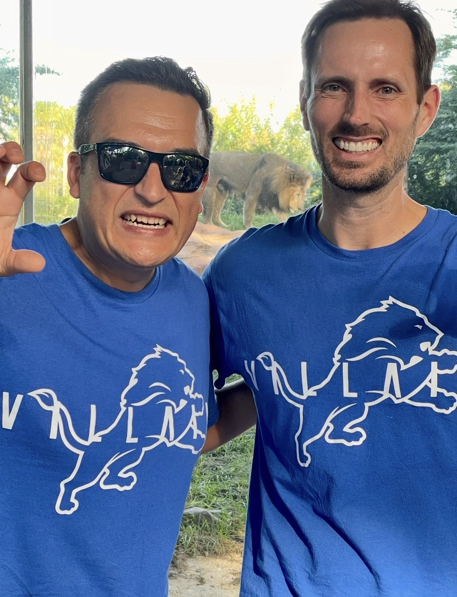 miker8181's tweet photo. Two lifelong best buds and diehard @Lions fans along with their wives now living in Iowa and the other from South Carolina will be descending upon Cincy this weekend for a @Lions takeover! Six more sleeps until game day! Yes, pretty sure that is a @Lions in the background! https://t.co/yPfrHxXQ5a
