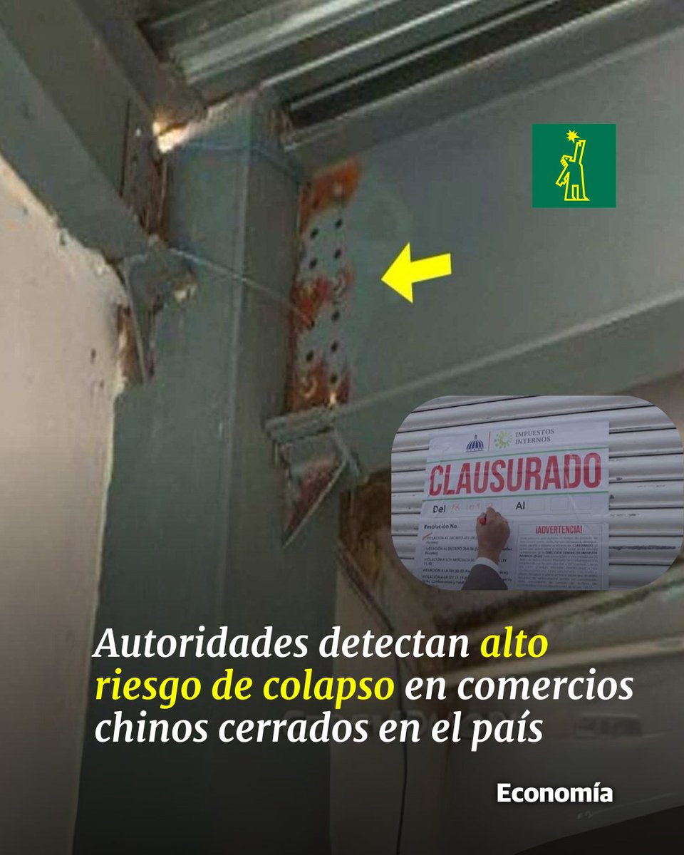 DiarioLibre's tweet image. 💰 |#EconomíaDL| Mived advierte sobre riesgos estructurales en comercios chinos clausurados tras operativo nacional
🔗ow.ly/6OXo50X3AqZ
#DiarioLibre #Riesgo #Colapso #ComerciosChinos