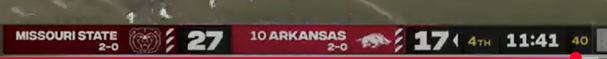 Razorbass904's tweet photo. For those of you that don't like the Bobby P. experiment.... Chew on this for a minute. 3 years ago, Robert Patrick Petrino marched his Missouri State Bears into Fayetteville, in an incredibly hostile environment, & scared the living dog shit out of all of us. #HowQuicklyWeForget https://t.co/MhlTXOYQI6