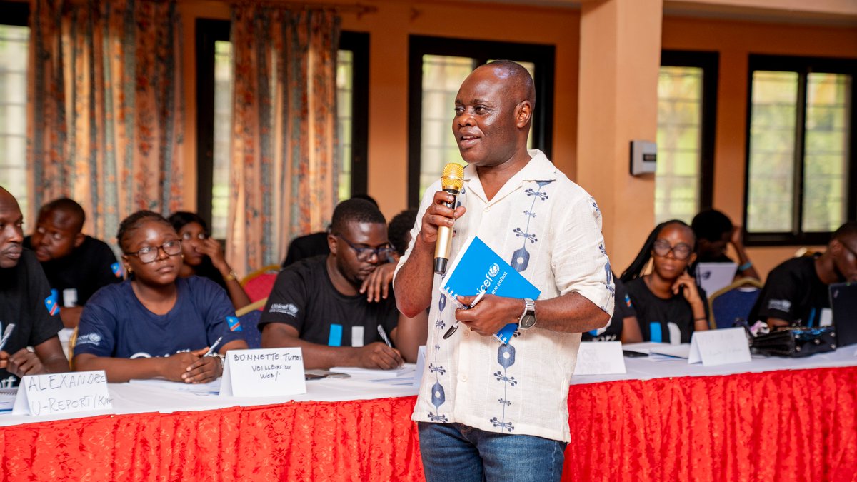 UNICEFDRC's tweet photo. Début septembre, 63 U-Reporters ont été formés aux pratiques familiales essentielles, en particulier l’enregistrement des naissances.

🎯 Objectif : les accompagner à devenir des défenseurs du droit à l’identité #PourChaqueEnfant dans les communautés et en ligne.

@ureport_rdc https://t.co/5FI5D0OImx