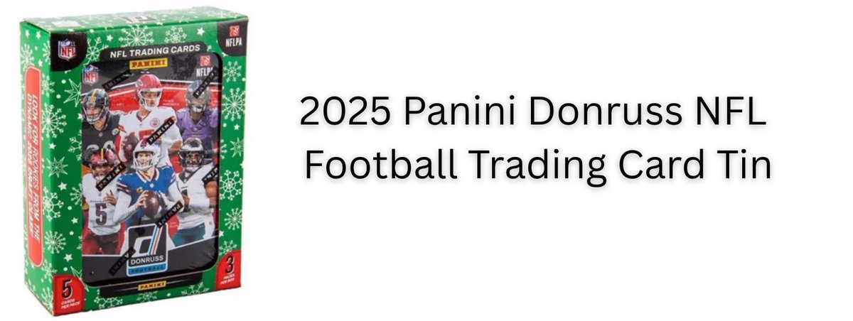 FastBreakCards's tweet photo. 2025 Panini Donruss NFL Football Trading Card Tin #ad 

$14.99

https://t.co/IN5cBRosnd https://t.co/6h623DG085