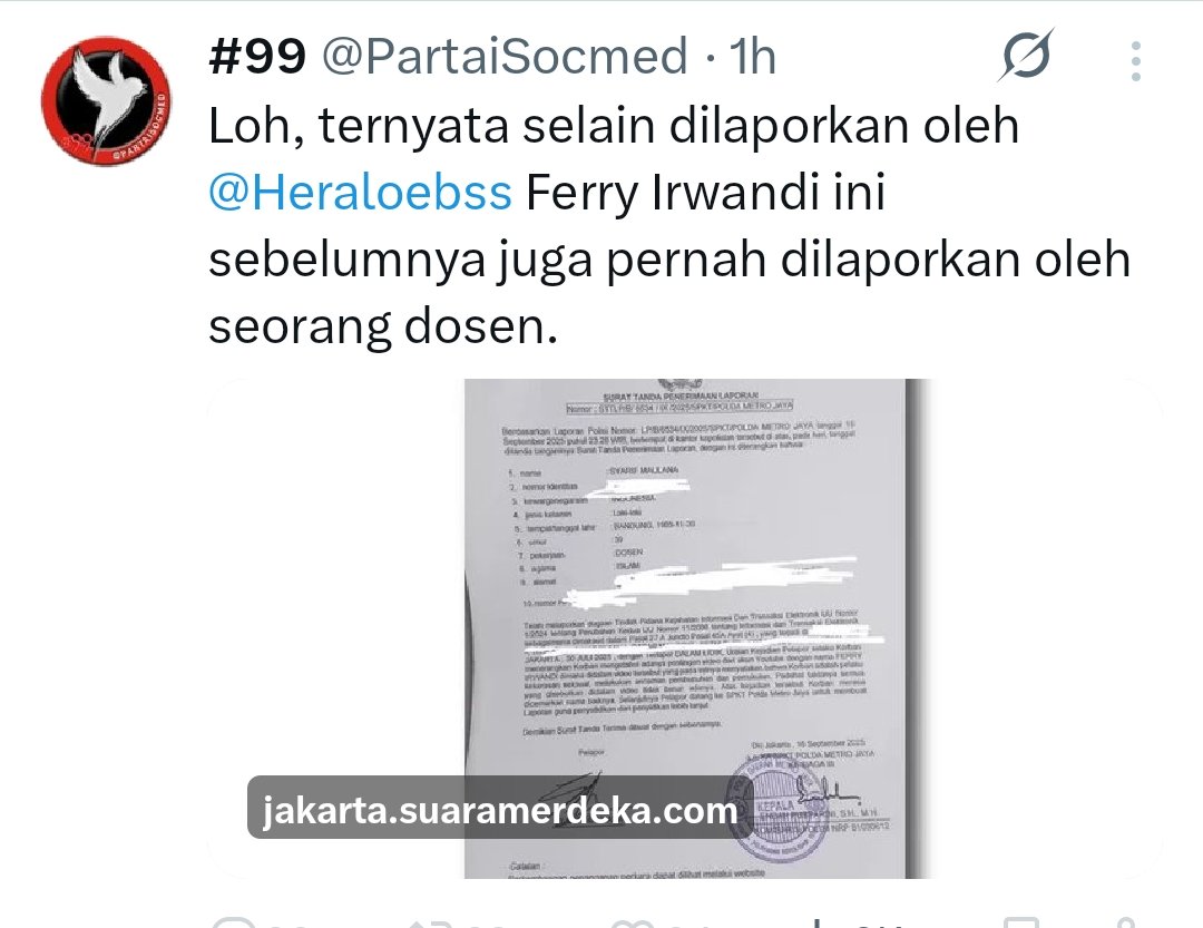 Diduga Ferry ini kader PDIP med 🤣🤣🤣