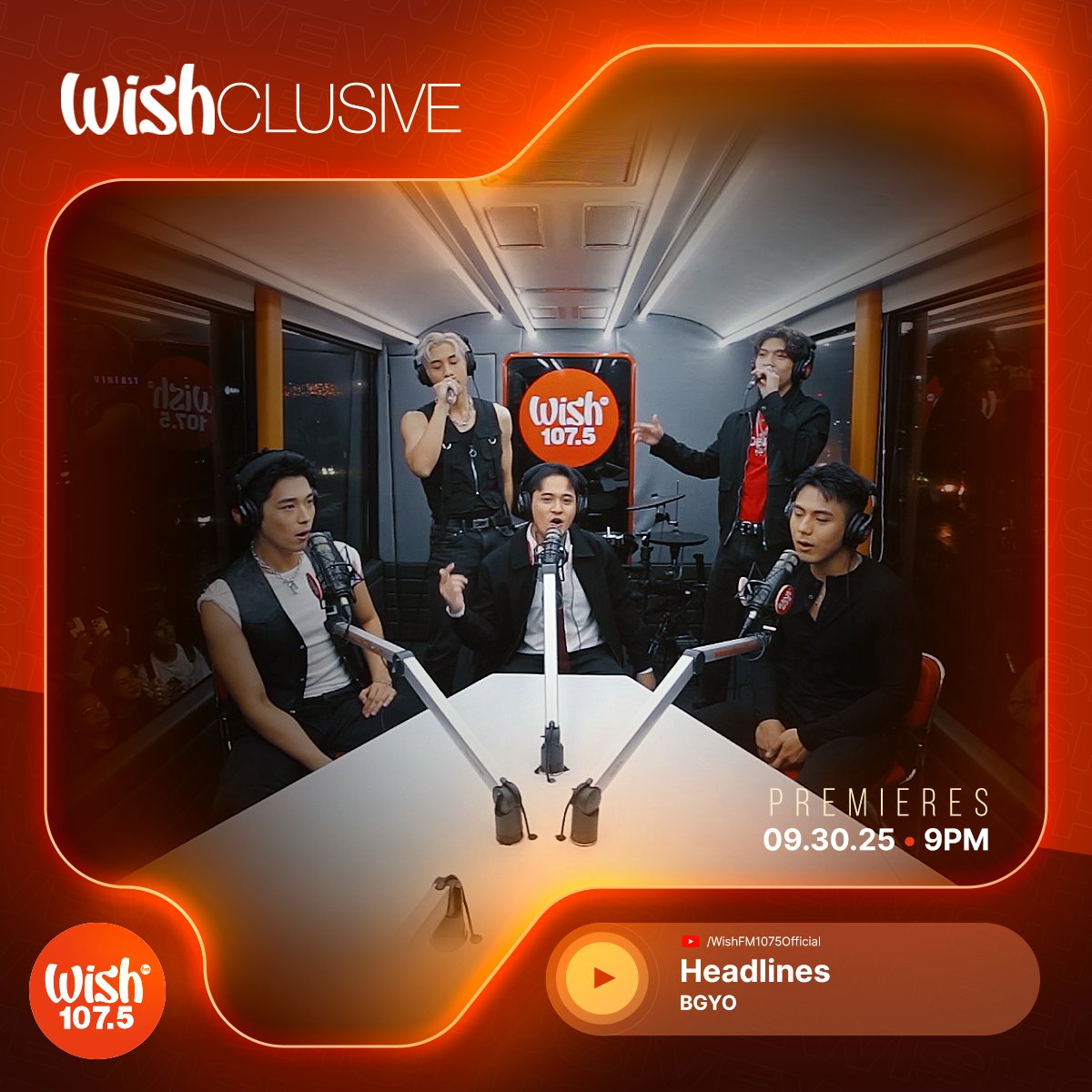 wish1075's tweet image. .@bgyo_ph's newest Wishclusive is all about good vibes and good times! 

Don’t miss BGYO’s newest Wishclusive performance of “Headlines” TOMORROW at 9 p.m. on our YouTube channel!
