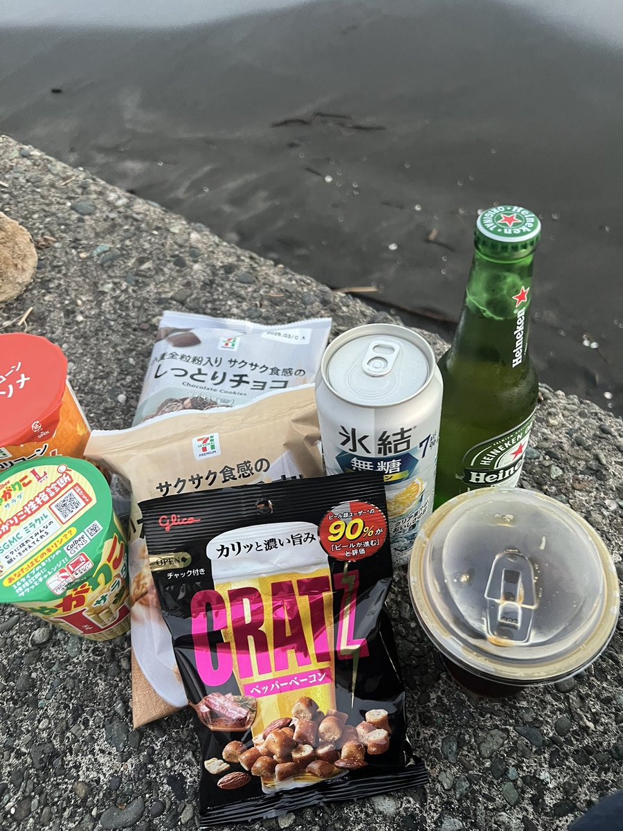 海を眺めてお酒を嗜む、ケツ痛かった。